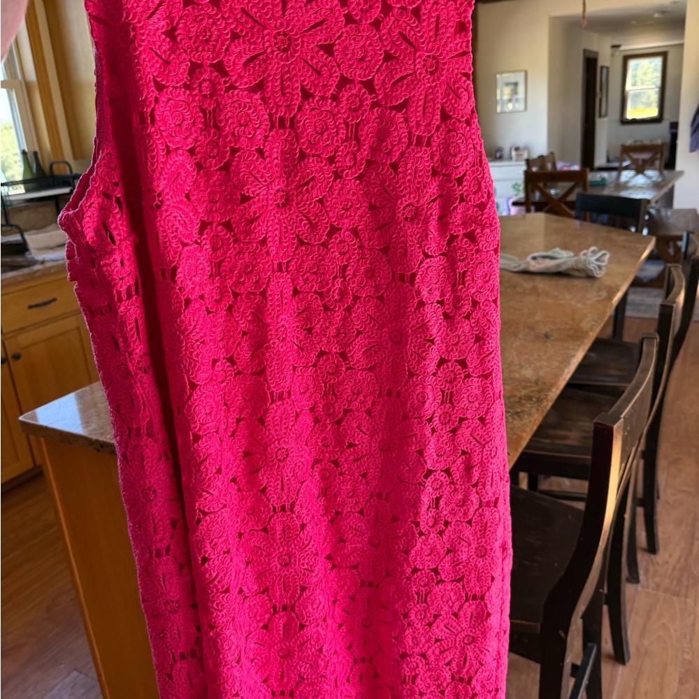 Lilly Pulitzer Vibrant Pink Lace Mini Dress